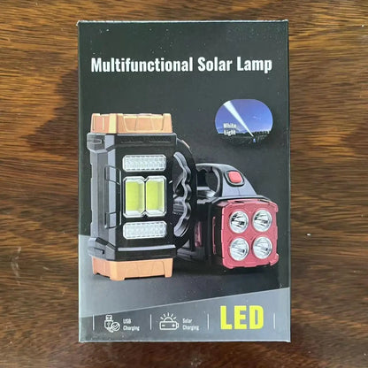 Portable Solar-Powered Camping Light, Outdoor Rechargeable LED Flashlight, Flashlight Lighting, Multifunctional Solar Hand Lamp for Camping and Hiking, Camping Accessories, Solar Camping Lights #GLOBAL PICKS