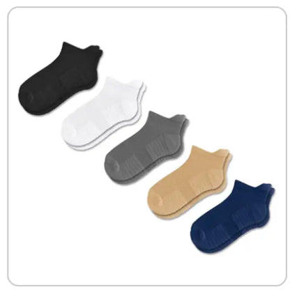 [5-Pack] Unisex Ankle Compression Socks - Viasox 14 Mmhg Uniform Compression, Bamboo Blend, Seamless, Supportive, Gentle, Moisture-Wicking, Improved Circulation, Foot Pain Relief, Less Foot Fatigue, All-Day Comfort for Exercise, Travel