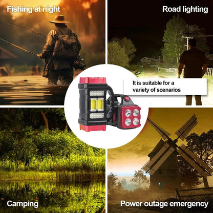 Portable Solar-Powered Camping Light, Outdoor Rechargeable LED Flashlight, Flashlight Lighting, Multifunctional Solar Hand Lamp for Camping and Hiking, Camping Accessories, Solar Camping Lights #GLOBAL PICKS