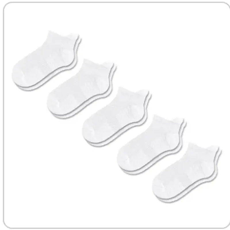 [5-Pack] Unisex Ankle Compression Socks - Viasox 14 Mmhg Uniform Compression, Bamboo Blend, Seamless, Supportive, Gentle, Moisture-Wicking, Improved Circulation, Foot Pain Relief, Less Foot Fatigue, All-Day Comfort for Exercise, Travel