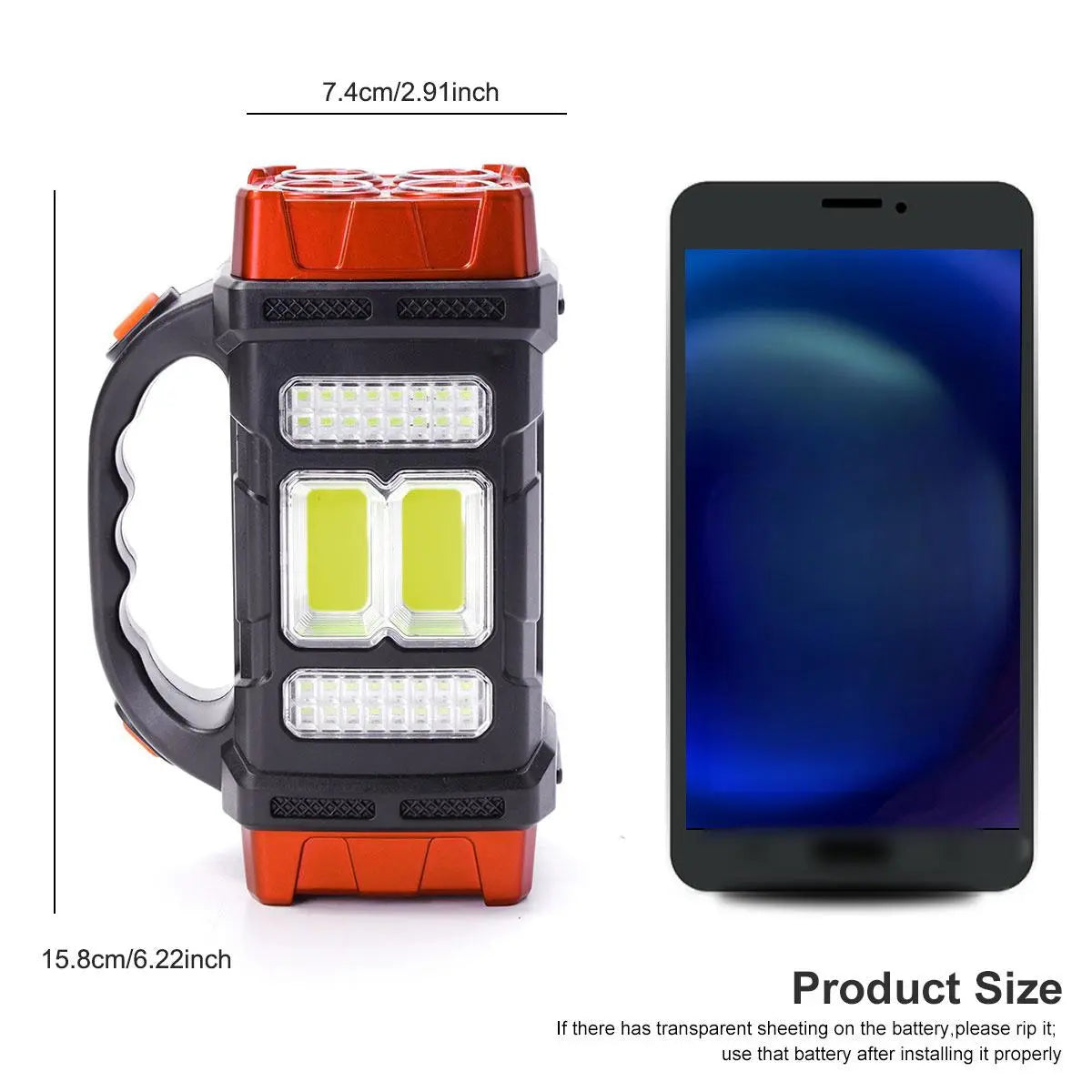 Portable Solar-Powered Camping Light, Outdoor Rechargeable LED Flashlight, Flashlight Lighting, Multifunctional Solar Hand Lamp for Camping and Hiking, Camping Accessories, Solar Camping Lights #GLOBAL PICKS